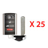 AKS KEYS Aftermarket Smart Remote Key Fob Hatch for Acura ZDX 2010 2011 2012 2013 4B FCC# M3N5WY8145 (25 Pack)