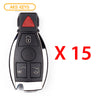 AKS KEYS Aftermarket Smart Remote Key Fob for Mercedes Benz 1997 - 2014 4B W/ Panic FCC# IYZ-3312 (15 Pack)