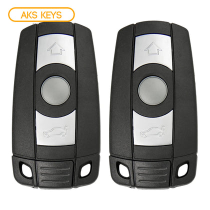 AKS KEYS Aftermarket Smart System CAS3+ Comfort Access Key for BMW 2006 2007 2008 2009 2010 3B FCC# KR55WK49147 (2 Pack)