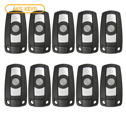AKS KEYS Aftermarket Smart System CAS3+ Comfort Access Key for BMW 2006 2007 2008 2009 2010 3B FCC# KR55WK49147 (10 Pack)
