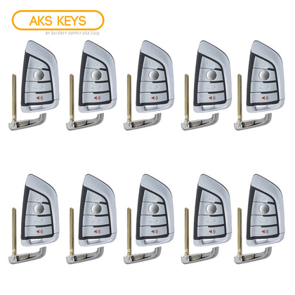 AKS KEYS Aftermarket Smart Fob Key for BMW X5 X6 FEM BDC 2014 2015 2016 2017 2018 4B FCC# NBGIDGNG1-315 (10 Pack)