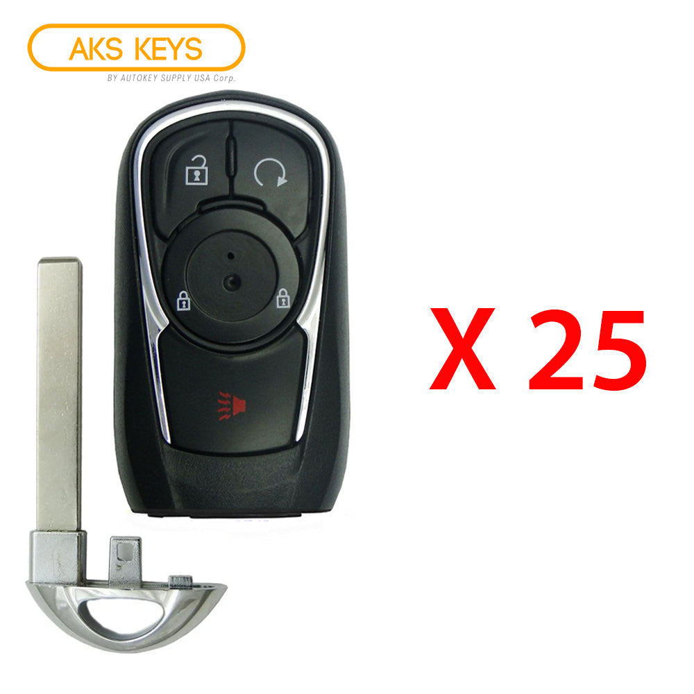 AKS KEYS Aftermarket Smart Remote Key Fob for Buick Regal 2018 2019 2020 4B FCC# HYQ4EA (25 Pack)