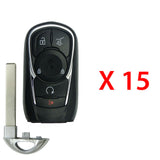 2016 - 2020 Buick Envision Smart Key 5B Fob W/ Hatch & Remote Start FCC# HYQ4AA - 13532385 (15 Pack) - Aftermarket