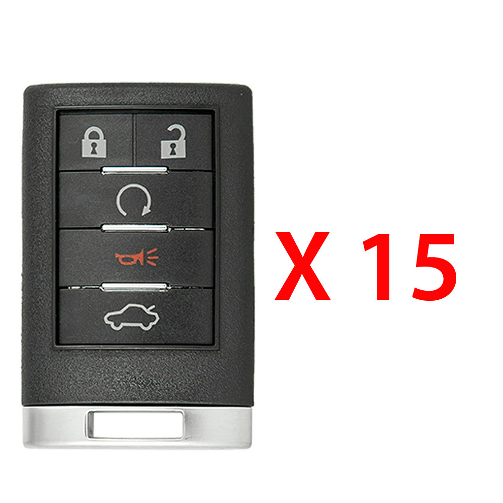 AKS KEYS Aftermarket Keyless Remote Fob for Cadillac CTS 2008 2009 2010 2011 2012 2013 5B FCC# OUC6000066 (15 Pack)