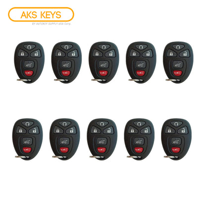 AKS KEYS Aftermarket Remote Fob for Buick Cadillac GMC 2007 2008 2009 2010 2011 2012 2013 2014 2015 2016 2017 OUC60270/ OUC60221 (10 Pack)