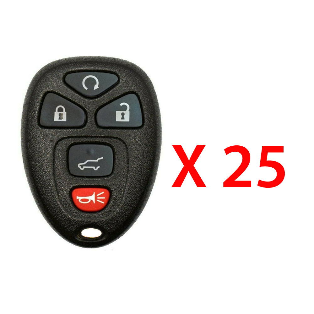 AKS KEYS Aftermarket Remote Fob for Buick Cadillac GMC 2007 2008 2009 2010 2011 2012 2013 2014 2015 2016 2017 OUC60270/ OUC60221 (25 Pack)