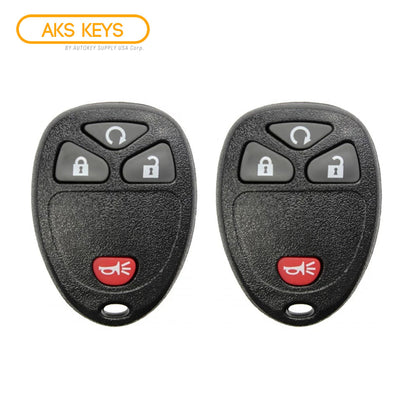 AKS KEYS Aftermarket Remote Fob for Buick Chevrolet GMC Saturn 2007 2008 2009 2010 2011 2012 2013 2014 2015 2016 2017 OUC60270/ OUC60221 (2 Pack)