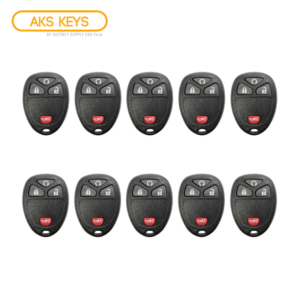 AKS KEYS Aftermarket Remote Fob for Buick Chevrolet GMC Saturn 2007 2008 2009 2010 2011 2012 2013 2014 2015 2016 2017 OUC60270/ OUC60221 (10 Pack)