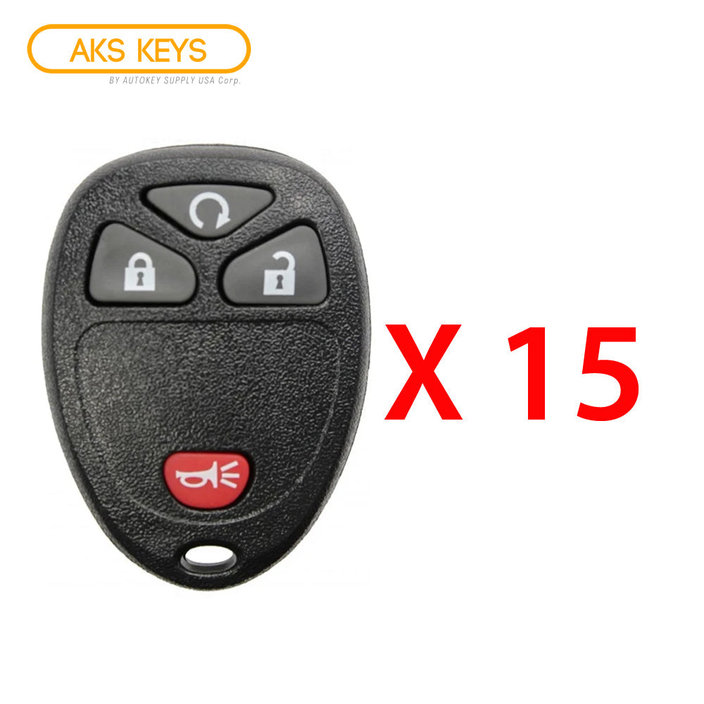 AKS KEYS Aftermarket Remote Fob for Buick Chevrolet GMC Saturn 2007 2008 2009 2010 2011 2012 2013 2014 2015 2016 2017 OUC60270/ OUC60221 (15 Pack)