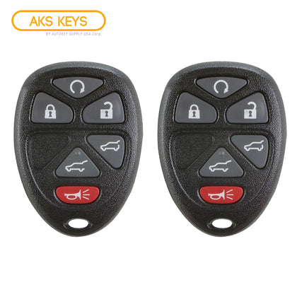 AKS KEYS Aftermarket Keyless Remote Fob for Chevrolet GMC 2007 2008 2009 2010 2011 2012 2013 2014 OUC60270 & OUC60221 (2 Pack)