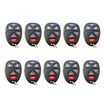 AKS KEYS Aftermarket Keyless Remote Fob for Chevrolet GMC 2007 2008 2009 2010 2011 2012 2013 2014 OUC60270 & OUC60221 (10 Pack)