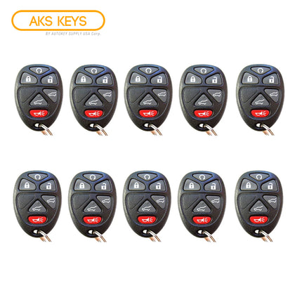 AKS KEYS Aftermarket Keyless Remote Fob for Chevrolet GMC 2007 2008 2009 2010 2011 2012 2013 2014 OUC60270 & OUC60221 (10 Pack)