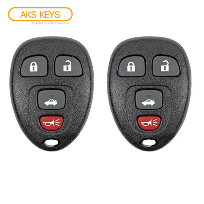 AKS KEYS Aftermarket Keyless Remote Fob for Chevrolet Buick Cadillac  2006 2007 2008 2009 2010 2011 2012 2013 2014 2015 2016 OUC60221 (2 Pack)