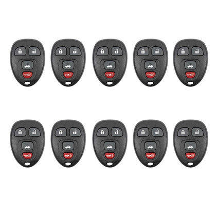 AKS KEYS Aftermarket Remote Fob for Chevrolet Buick Cadillac  2006 2007 2008 2009 2010 2011 2012 2013 2014 2015 2016 OUC60221 (10 Pack)
