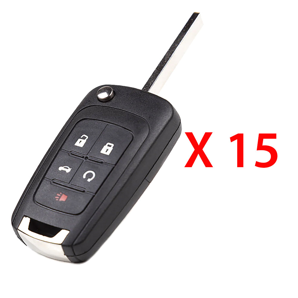 AKS KEYS Aftermarket 2010 - 2021 Chevrolet Flip Key 5B FCC# OHT01060512 (15 Pack)