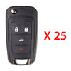 2010 - 2021 Chevrolet Flip Key Fob 4B FCC# OHT01060512 - Aftermarket (25 Pack)