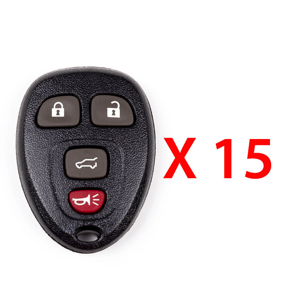 AKS KEYS Aftermarket Keyless Remote Fob for GM 2007 2008 2009 2010 2011 2012 2013 2014 2015 2016 2017 4B FCC# OUC60270/ OUC60221 (15 Pack)