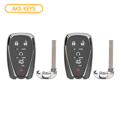 AKS KEYS Aftermarket Smart Remote Key Fob for Chevrolet 2016 2017 2018 2019 2020 2021 5B FCC# HYQ4EA 433 (2 Pack)