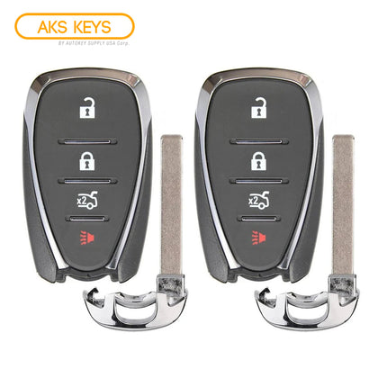 2016 - 2020 Chevrolet Smart Key 4B Fob FCC# HYQ4EA (2 Pack)