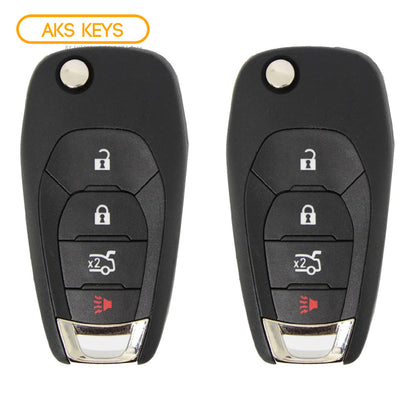AKS KEYS Aftermarket Remote Flip Key Fob for Chevrolet Cruze 2016 2017 2018 2019 4B FCC# LXP-T004 -XL-8 (2 Pack)