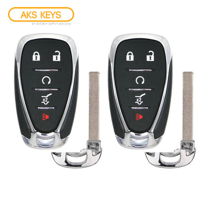 AKS KEYS Aftermarket Smart Remote Key Fob for Chevrolet 2018 2019 2020 2021 5B FCC# HYQ4EA (2 Pack)