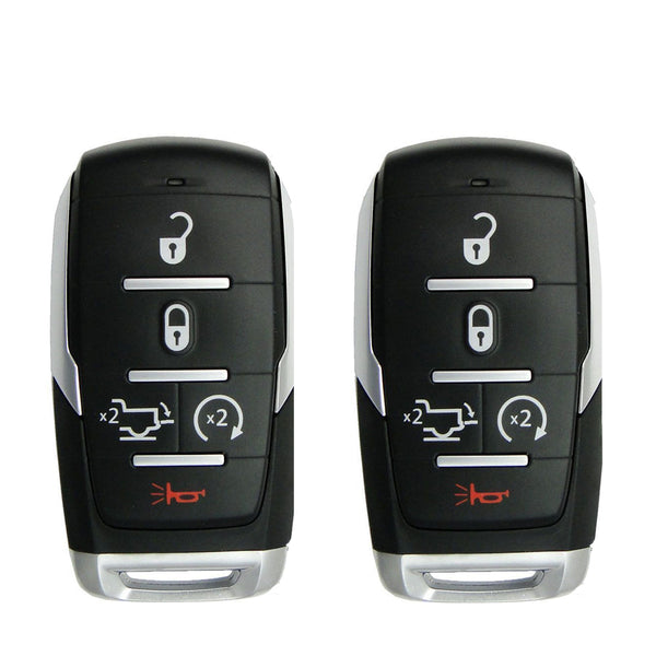 Lot Of 5 OEM Dodge Ram Smart Key Fobs – 5-Button Remotes, FCC OHT-4882056