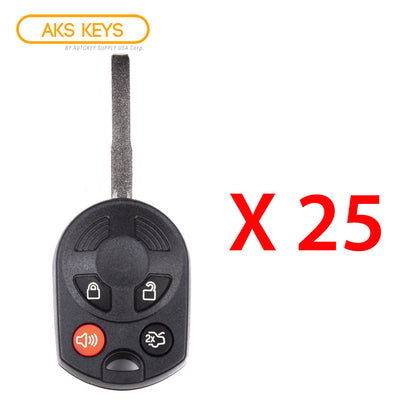2012 - 2019 Ford Remote Key 4B FCC# OUCD6000022 / HU101 (25 Pack)