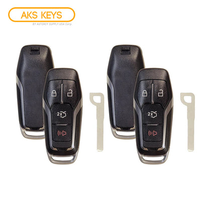 2015 - 2017 Ford Smart Key PEPS Fob 1 Way 4B FCC# M3N-A2C31243800 (2 Pack)