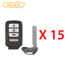 2013 2014 2015 Honda Accord Civic Smart Key Fob 4 Buttons FCC# ACJ932HK1210A (15 Pack)
