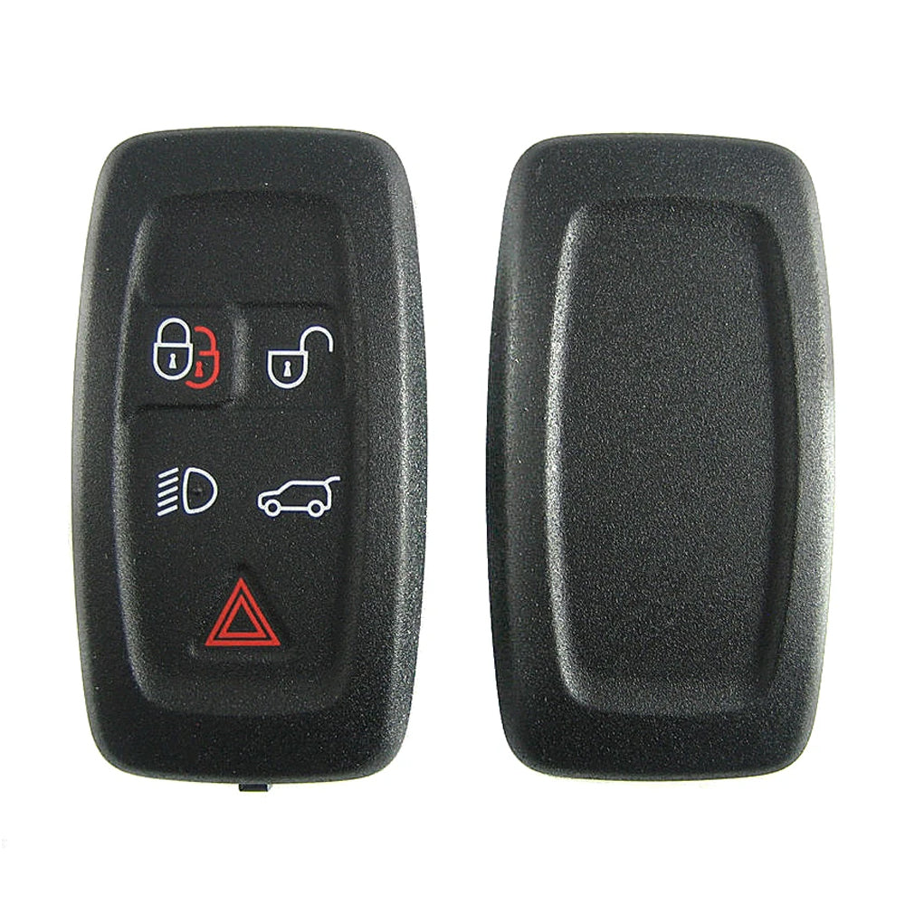 Custodia Portachiavi In Metallo E Pelle Per Land Rover Range Rover Sport Discovery LR4 - Antigraffio E Antiurto (Nero)