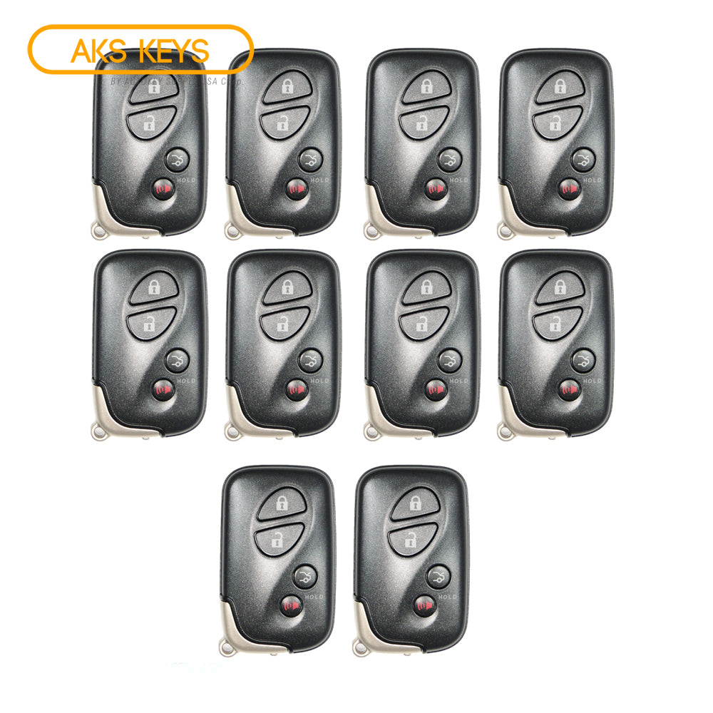 2011 - 2015 Lexus Smart Key 4B W/ Trunk Fob FCC# HYQ14AEM - 6601 - 89904-30C60 (10 Pack)