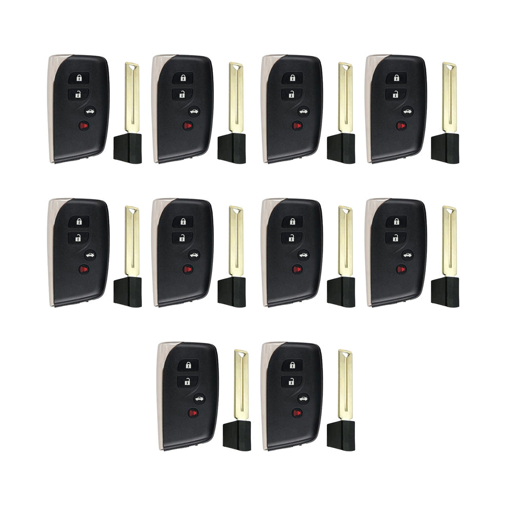 2013 - 2017 Lexus Smart Key 4B Fob W/ Trunk FCC# HYQ14ACX - 5290 - 89904-50K80 (10 Pack)