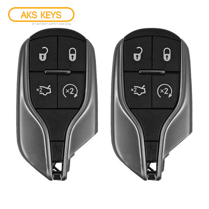 2014 - 2016 Maserati Smart Key 4B W/ Trunk-Remote Start FCC# M3N-7393490 (2 Pack)