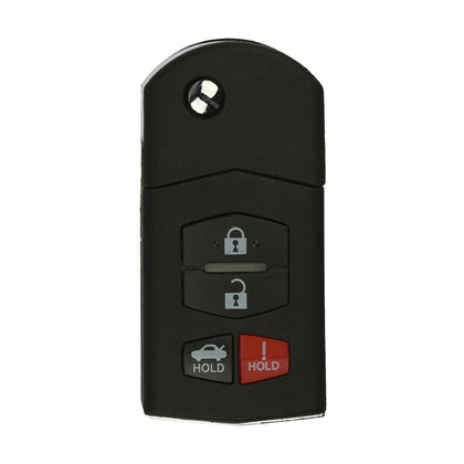 Remote Flip Key Fob Compatible with Mazda 2009 2010 2011 2012 2013 2014 2015 4B FCC# BGBX1T478SKE12501