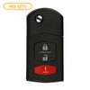 Remote Flip Key Fob Compatible with Mazda 2006 2007 2008 2009 2010 2011 2012 2013 2014 2015 3B FCC# BGBX1T478SKE12501