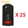 2006 - 2015 Mazda Flip Key 3B FCC# BGBX1T478SKE12501 (25 Pack)