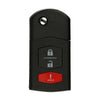 Remote Flip Key Fob Compatible with Mazda 6 Wagon Hatchback 2005 2006 2007 3B FCC# KPU41788