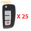 2014 - 2018 Nissan Rogue Remote Flip Key 3B FCC# CWTWB1G767 (25 Pack)