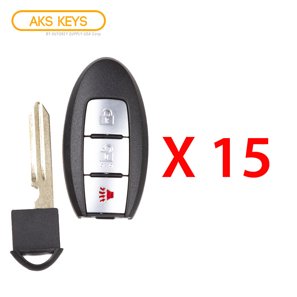 2x 3-Button Smart Car Key Fob Remote For Nissan (CWTWB1U808) - With Engine Immobilization, Black