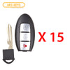 2011 - 2018 Nissan Smart Prox Key 3B Fob FCC# CWTWB1U808 (15 Pack)