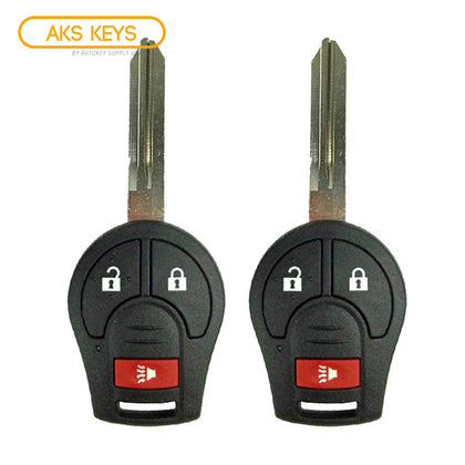 2012 - 2017 Nissan Versa Remote Head Key 3B  FCC ID: CWTWB1U751 (2 Pack)
