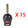 2012 - 2017 Nissan Versa Remote Head Key 3B  FCC ID: CWTWB1U751 (15 Pack)
