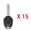 2010 - 2014 Subaru Remote Head Key 4B FCC# CWTWBU766 (15 Pack)