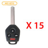 2010 - 2014 Subaru Remote Head Key 4B FCC# CWTWBU766 (15 Pack)