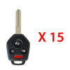 2008 - 2011 Subaru Remote Head Key 3B FCC# CWTWBU766 (15 Pack)