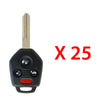 2008 - 2011 Subaru Remote Head Key 3B FCC# CWTWBU766 (25 Pack)