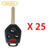 2008 - 2011 Subaru Remote Head Key 3B FCC# CWTWBU766 (25 Pack)