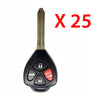 2013 - 2020 Subaru BRZ Remote Head Key 4B FCC# HYQ12BBY (25 Pack)