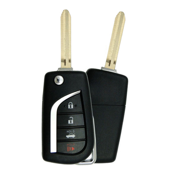 European Flip Key Remote Fob For Toyota - 3BTBXD2 Chip Clicker Alarm Key Replacement