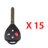 2008 - 2012 Toyota Remote Head Key 4B FCC# GQ4-29T / 4D 67 (15 Pack)